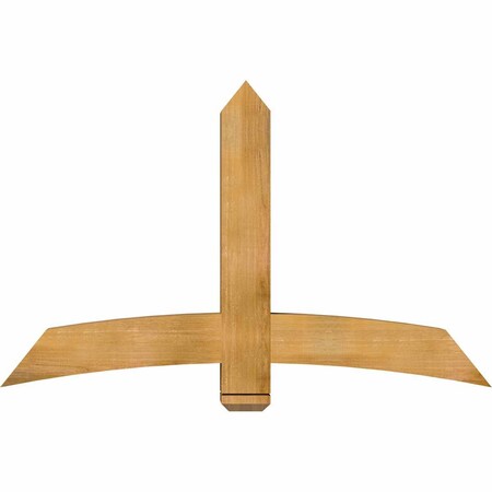 Ekena Millwork Bellingham Rough Sawn Timber Gable Bracket, Western Red Cedar, 60"W x 38"H x 6"D x 6"F, 15/12 Pitch GBW060X38X0606BEL00RWR